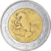 Moeda, México, 5 Nuevo Pesos, 1994