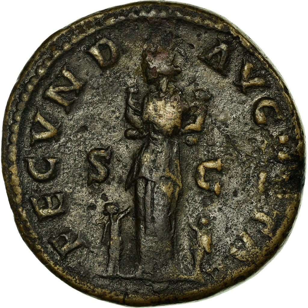 Coin, Faustina II, Sestertius, Roma, EF(40-45), Bronze, Cohen:93