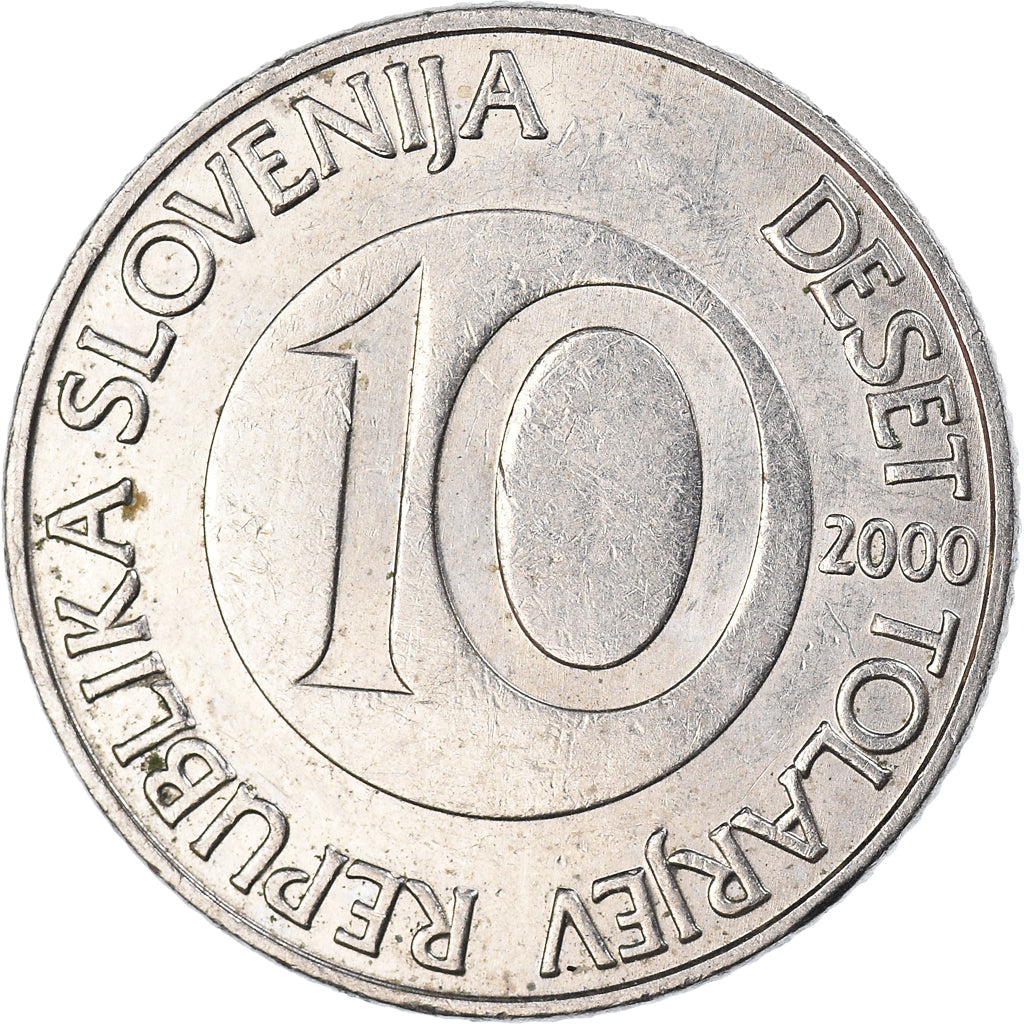 Munten, Slovenië, 10 Tolarjev, 2000