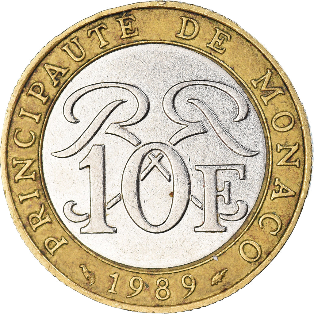 Moneda, Mónaco, 10 Francs, 1989