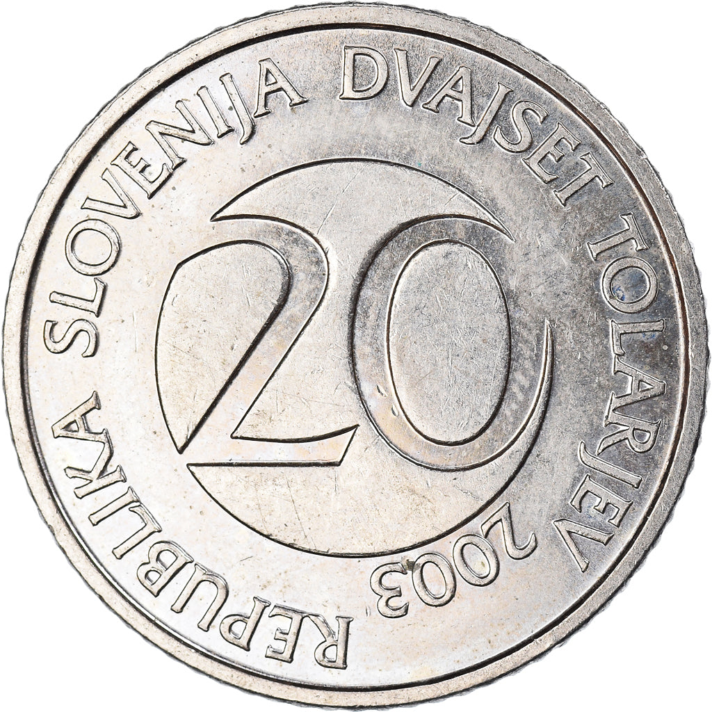 Munten, Slovenië, 20 Tolarjev, 2003
