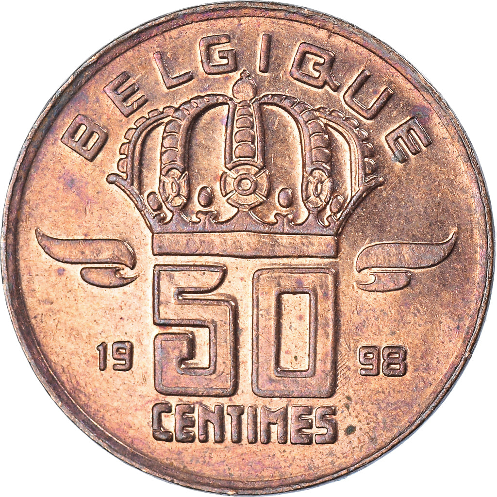 Moneta, Belgia, 50 Centimes, 1998