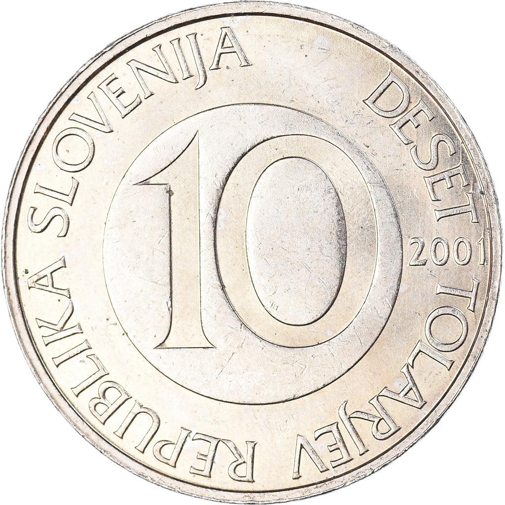 Munten, Slovenië, 10 Tolarjev, 2001