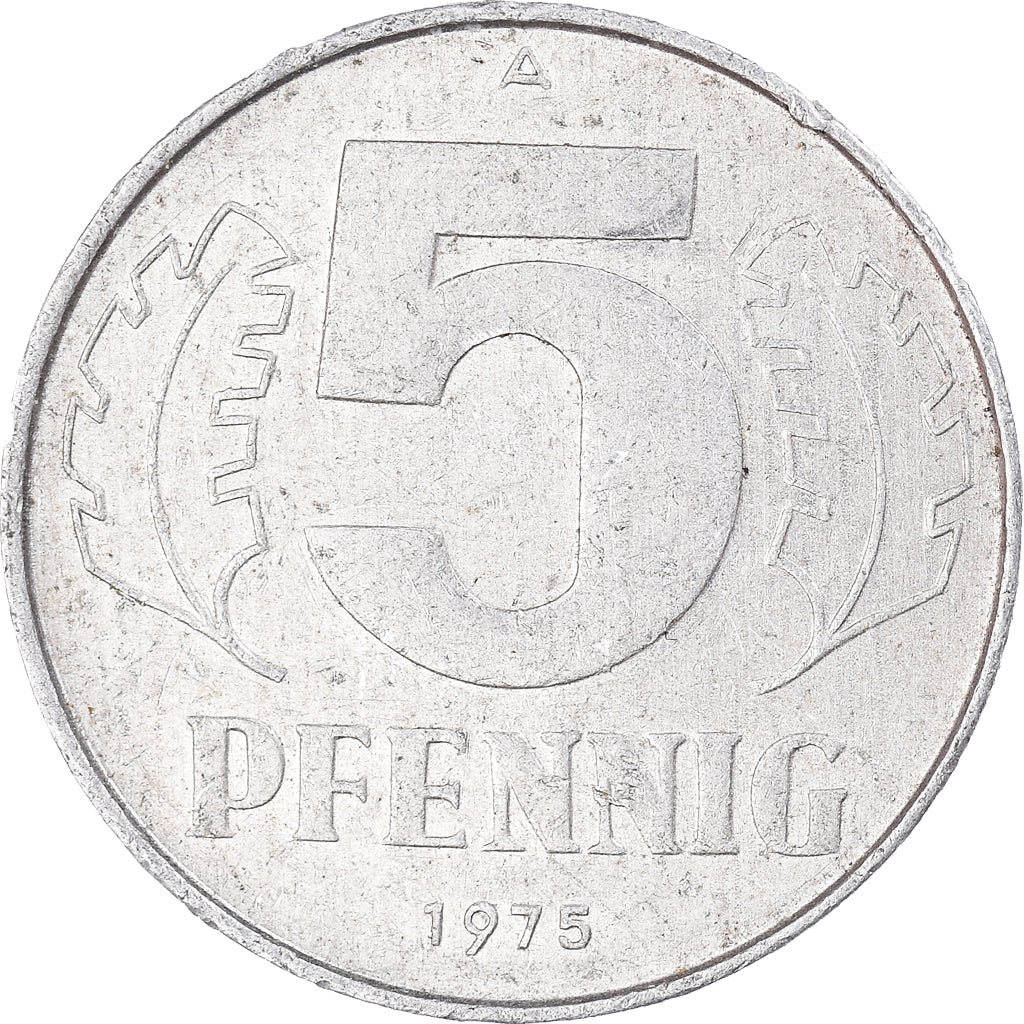 Moneta, Germania - Repubblica Democratica, 5 Pfennig, 1975