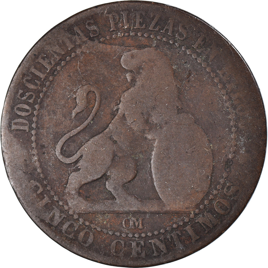 Moeda, Espanha, 5 Centimos, Undated