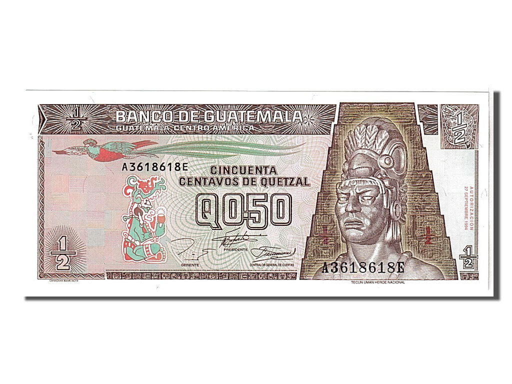 Geldschein, Guatemala, 1/2 Quetzal, 1994, UNZ