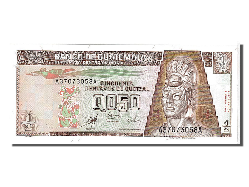 Guatemala, 1/2 Quetzal, 1998, KM #98, UNC(65-70), A37073058a