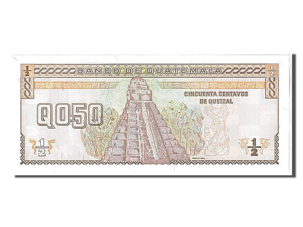 Banknote, Guatemala, 1/2 Quetzal, 1998, KM:98, UNC(65-70)