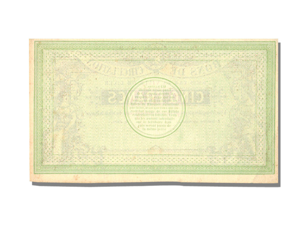 Biljet, 5 Francs, 1870, Frankrijk, NIEUW