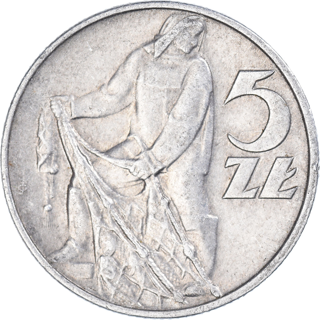 Moneda, Polonia, 5 Zlotych, 1974