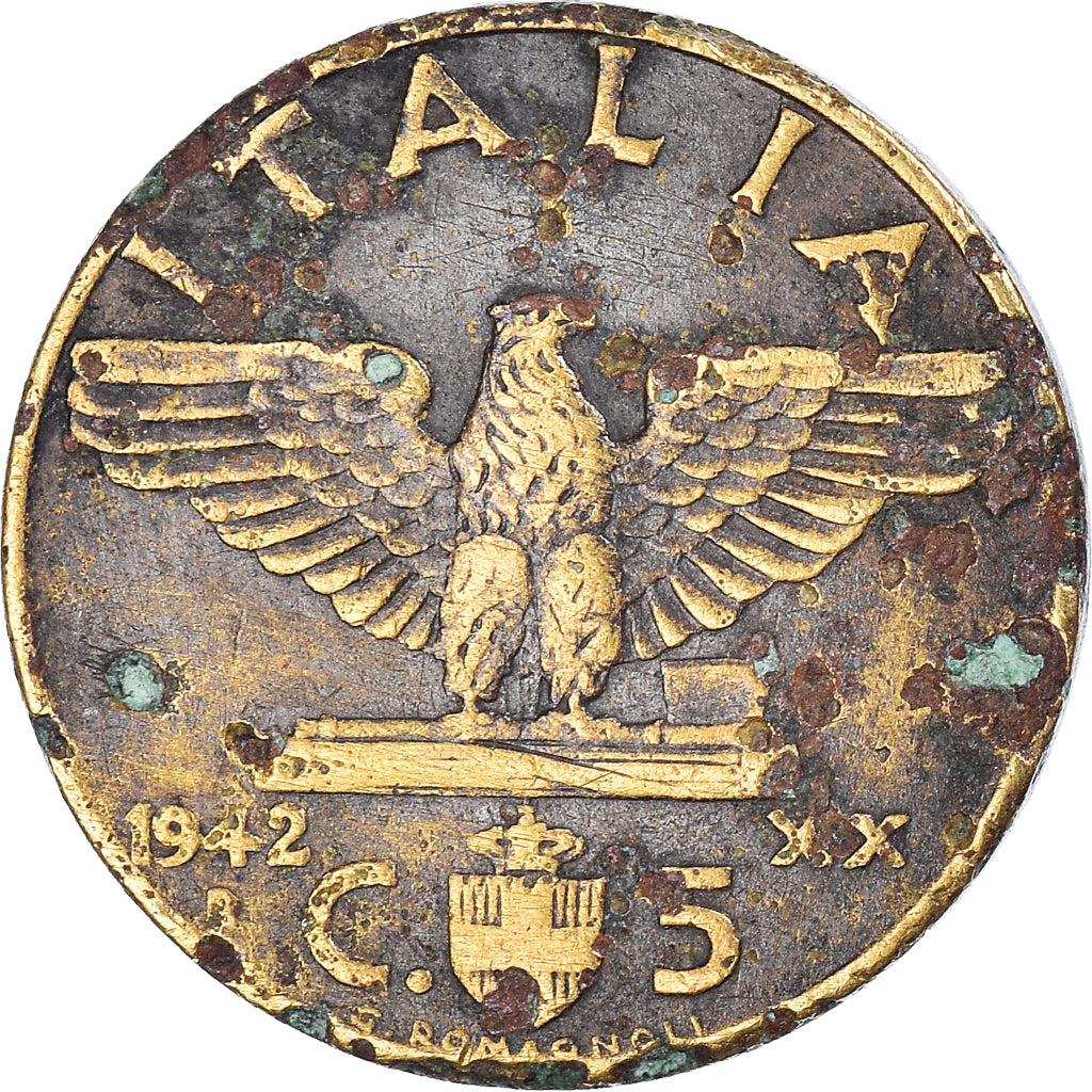 Moneta, Włochy, 5 Centesimi, 1942