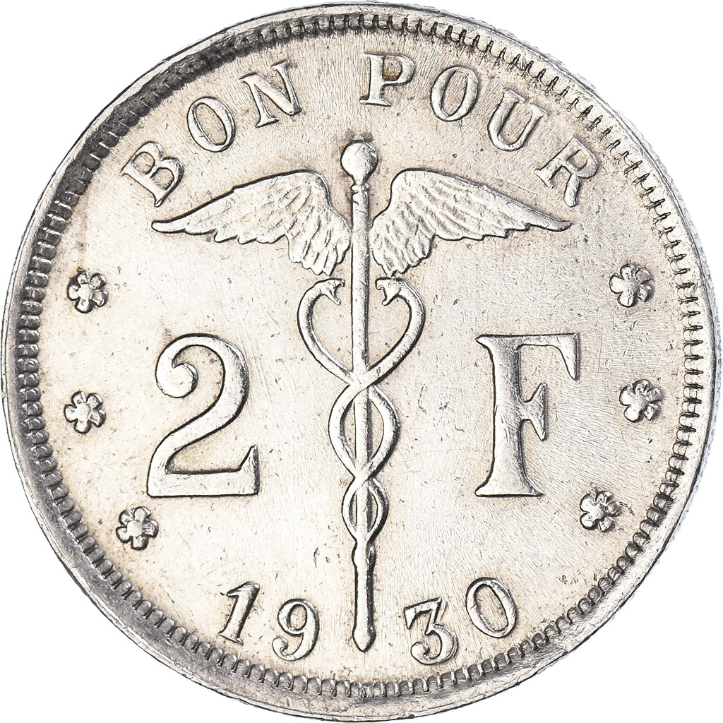 Moneda, Bélgica, 2 Francs, 2 Frank, 1930