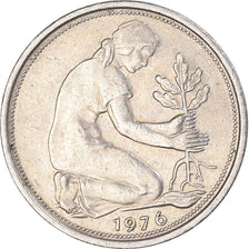 Münze, Deutschland, 50 Pfennig, 1976