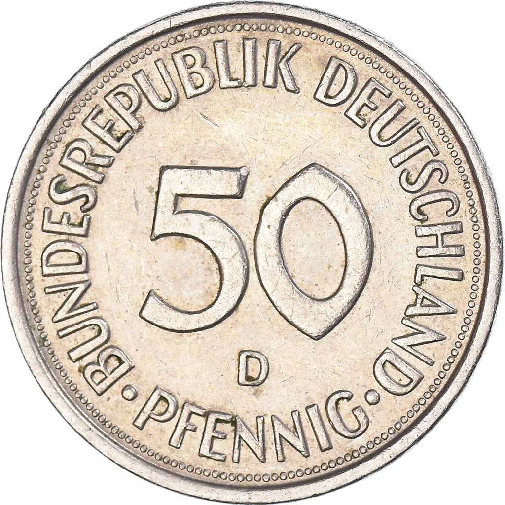 Münze, Deutschland, 50 Pfennig, 1976