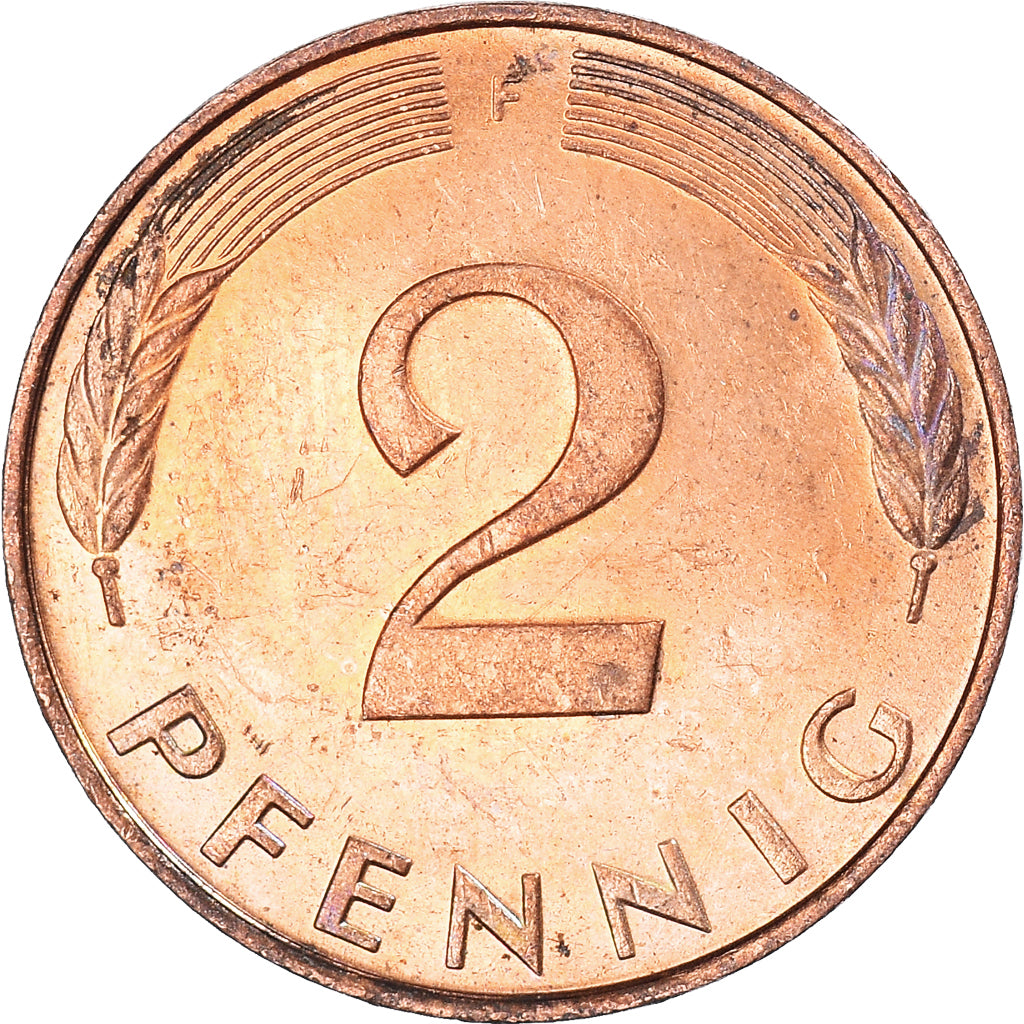 Moeda, ALEMANHA - REPÚBLICA FEDERAL, 2 Pfennig, 1986