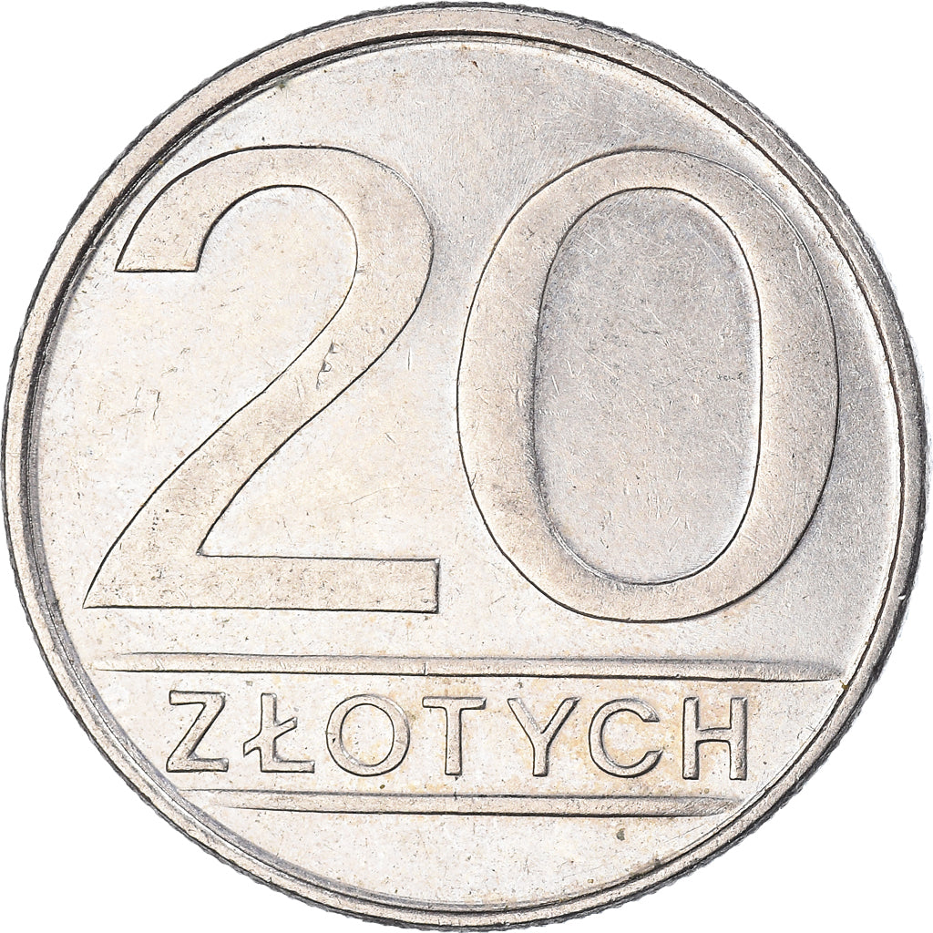 Moneda, Polonia, 20 Zlotych, 1986