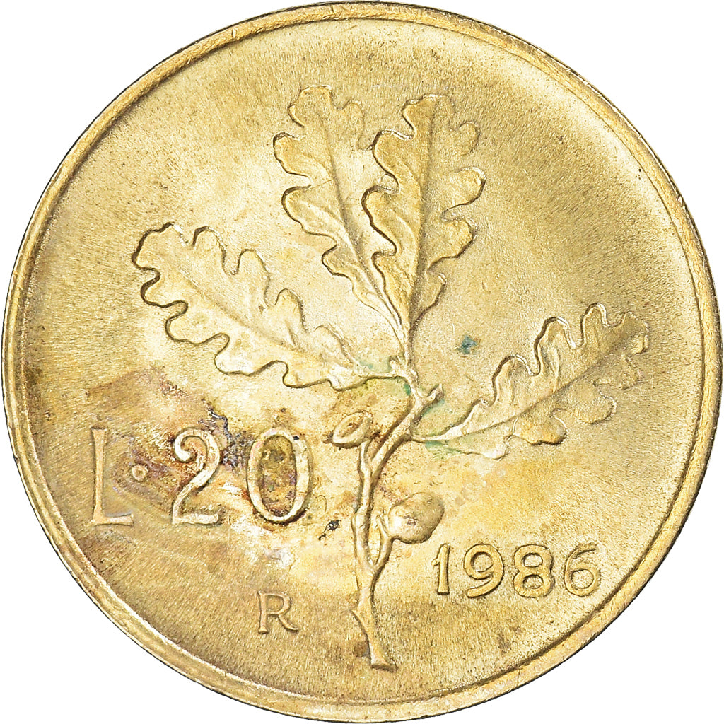 Monnaie, Italie, 20 Lire, 1986