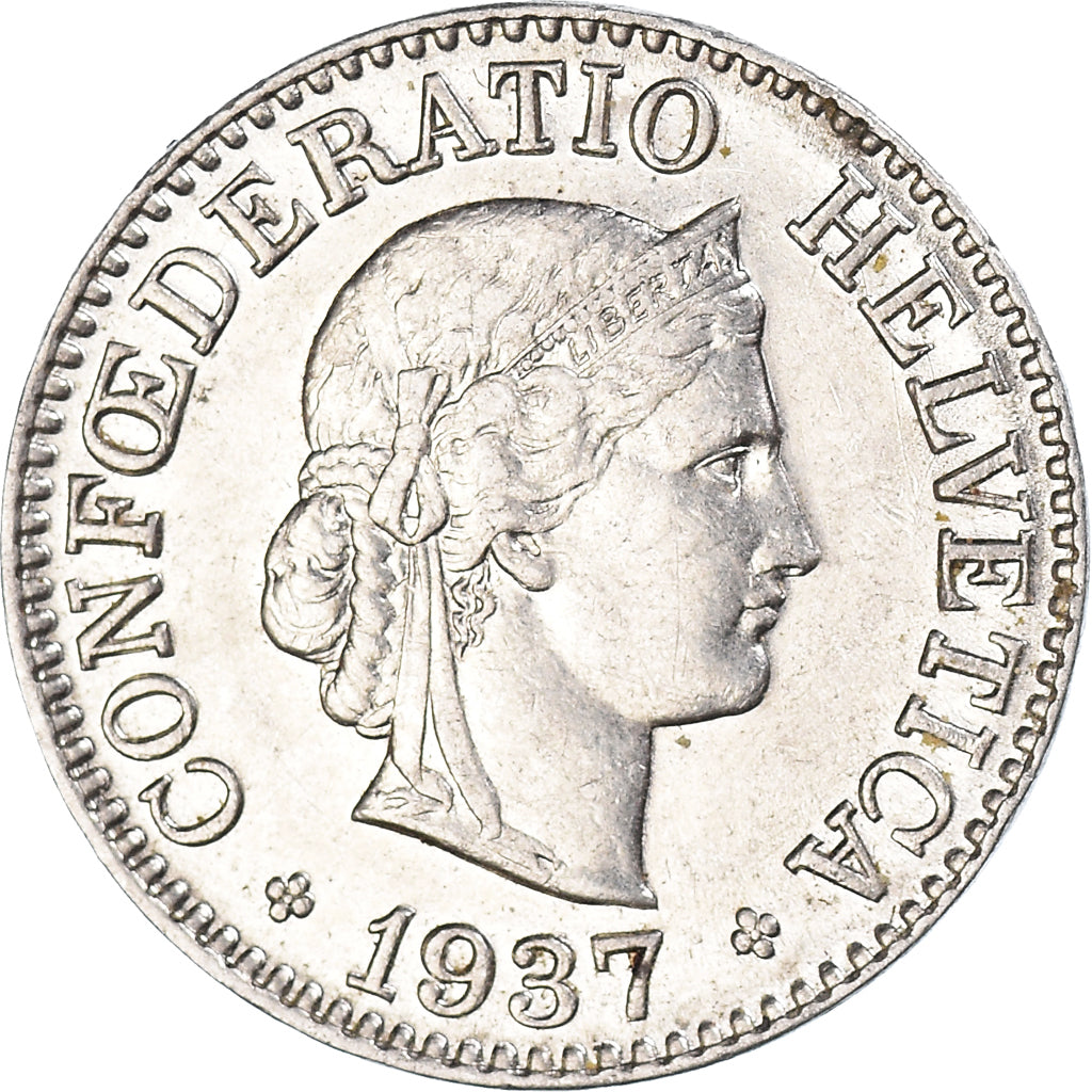 Monnaie, Suisse, 10 Rappen, 1937
