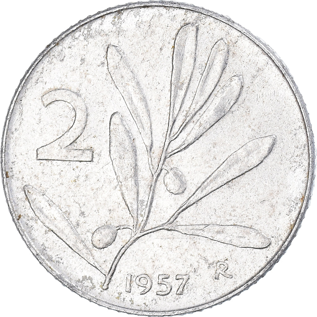 Munten, Italië, 2 Lire, 1957