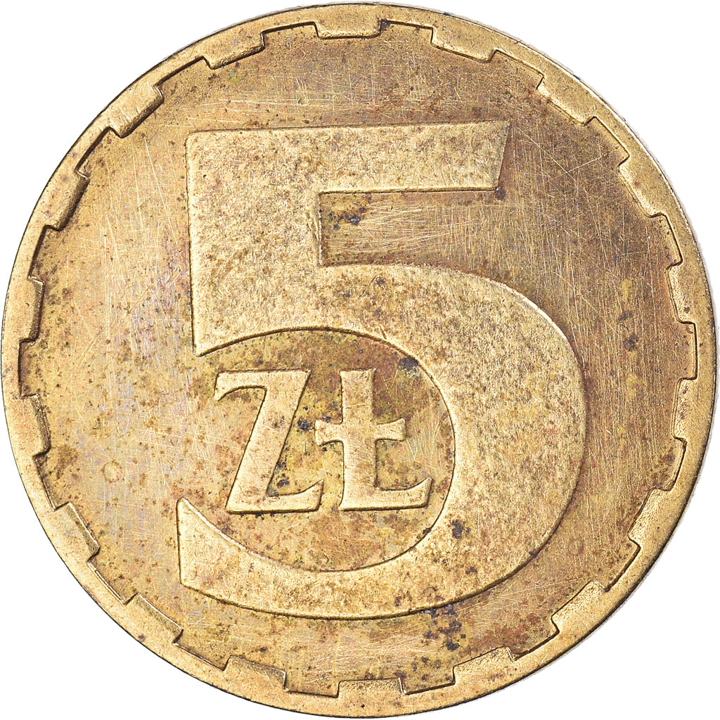 Coin, Poland, 5 Zlotych, 1982