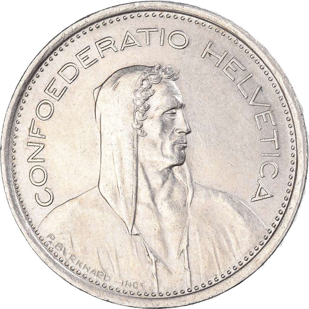 Moneda, Suiza, 5 Francs, 1968