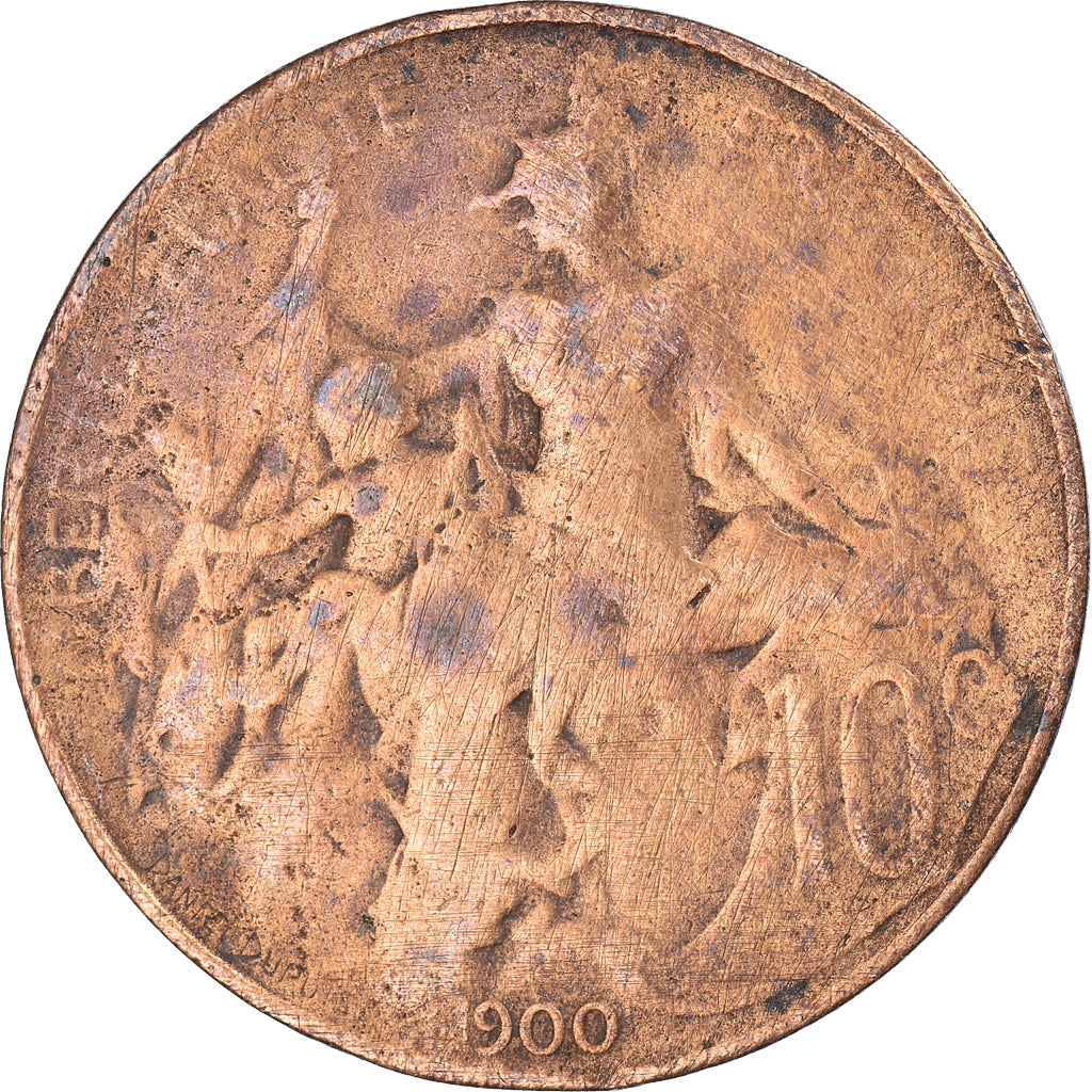 Moneda, Francia, 10 Centimes, 1900