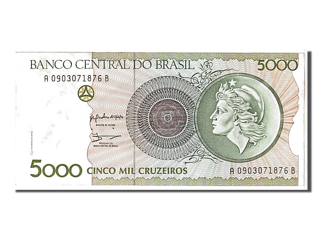 Banconote, Brasile, 5000 Cruzeiros, 1990, KM:227, SPL