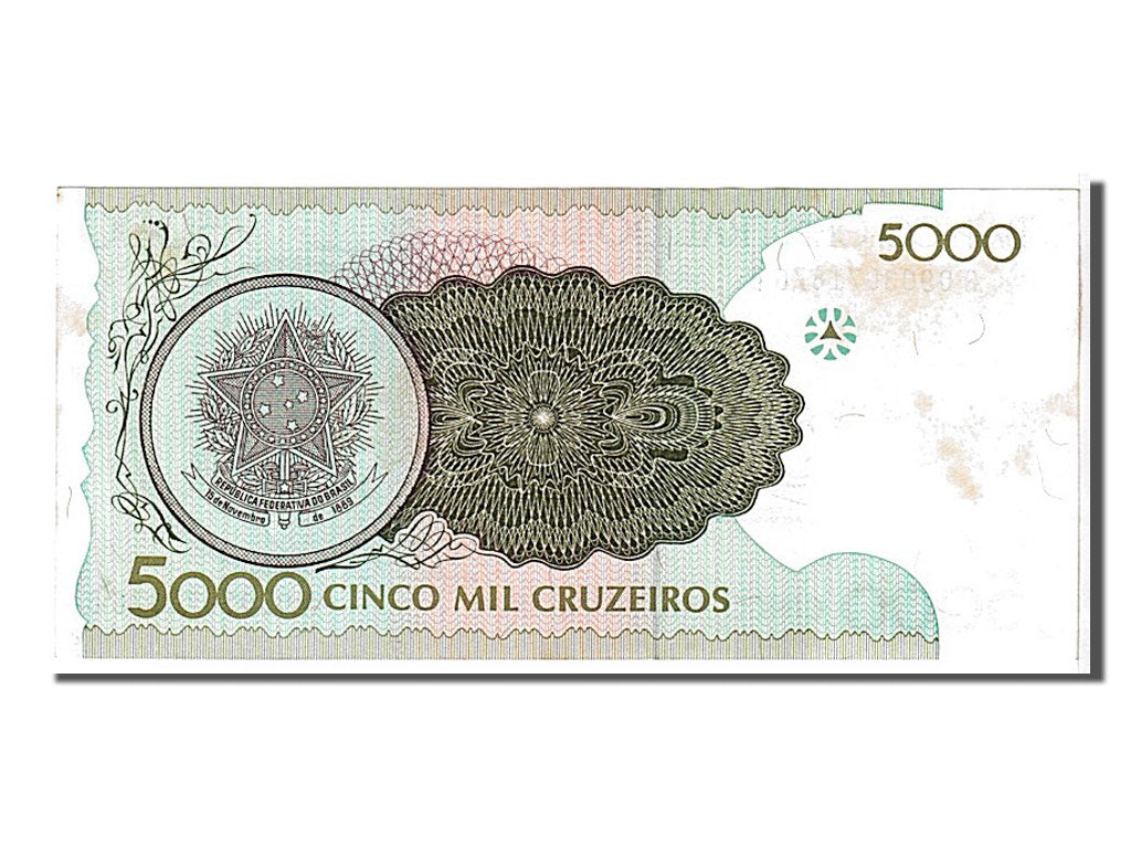 Banconote, Brasile, 5000 Cruzeiros, 1990, KM:227, SPL