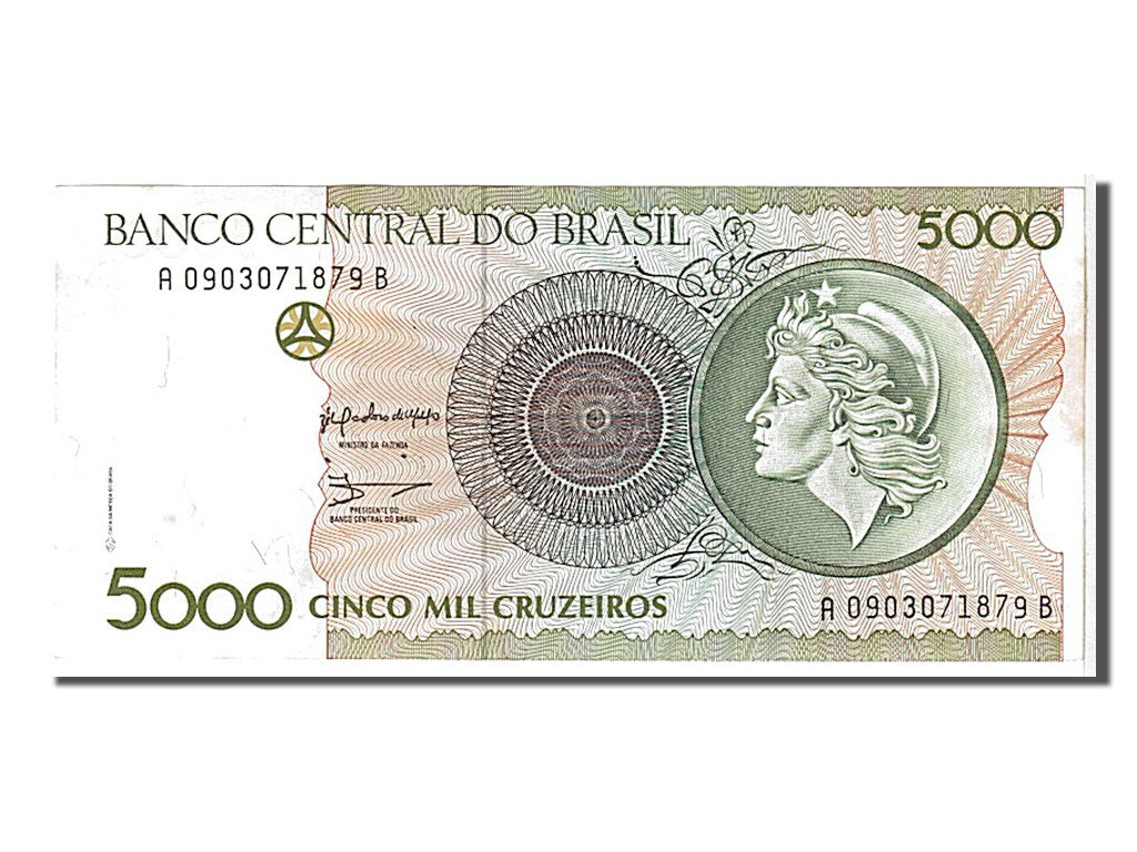 Brazil, 5000 Cruzeiros, 1990, KM #227, UNC(63), A0903071879B