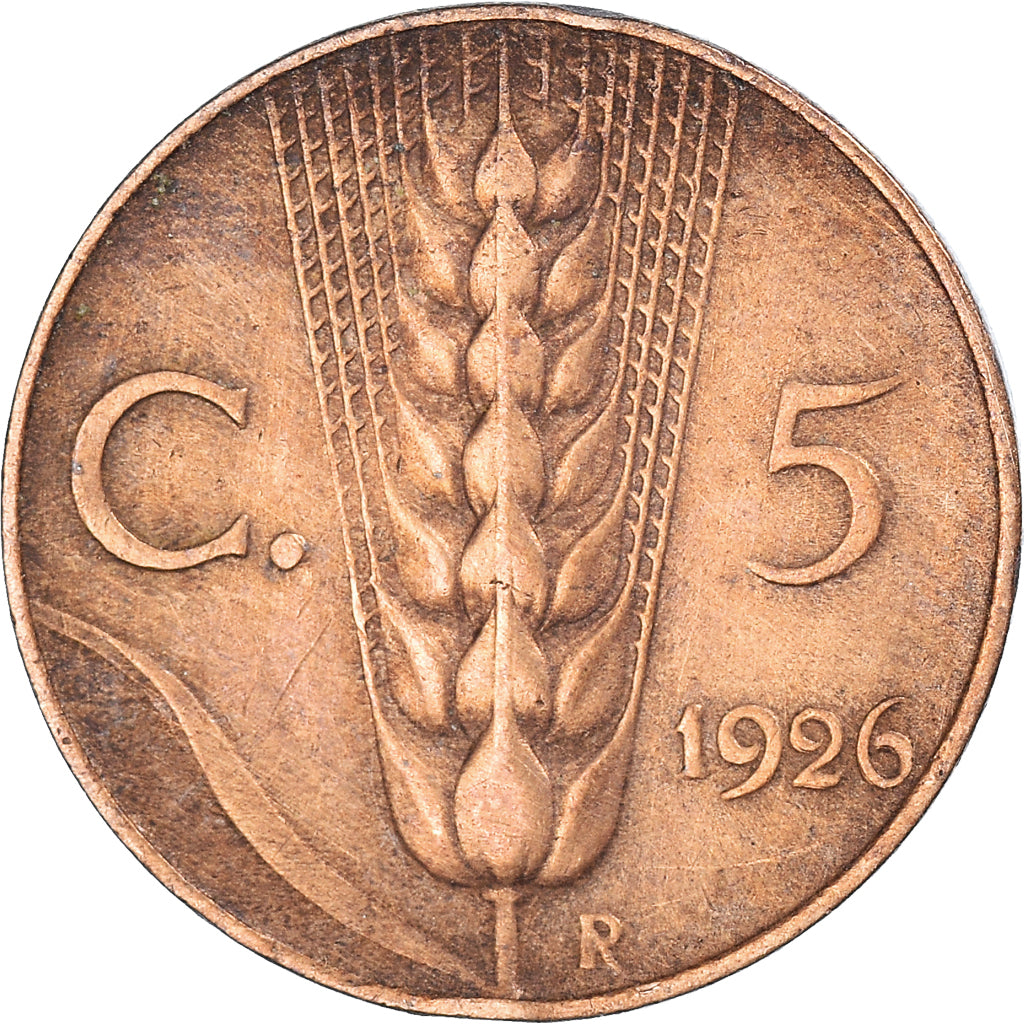 Monnaie, Italie, 5 Centesimi, 1926