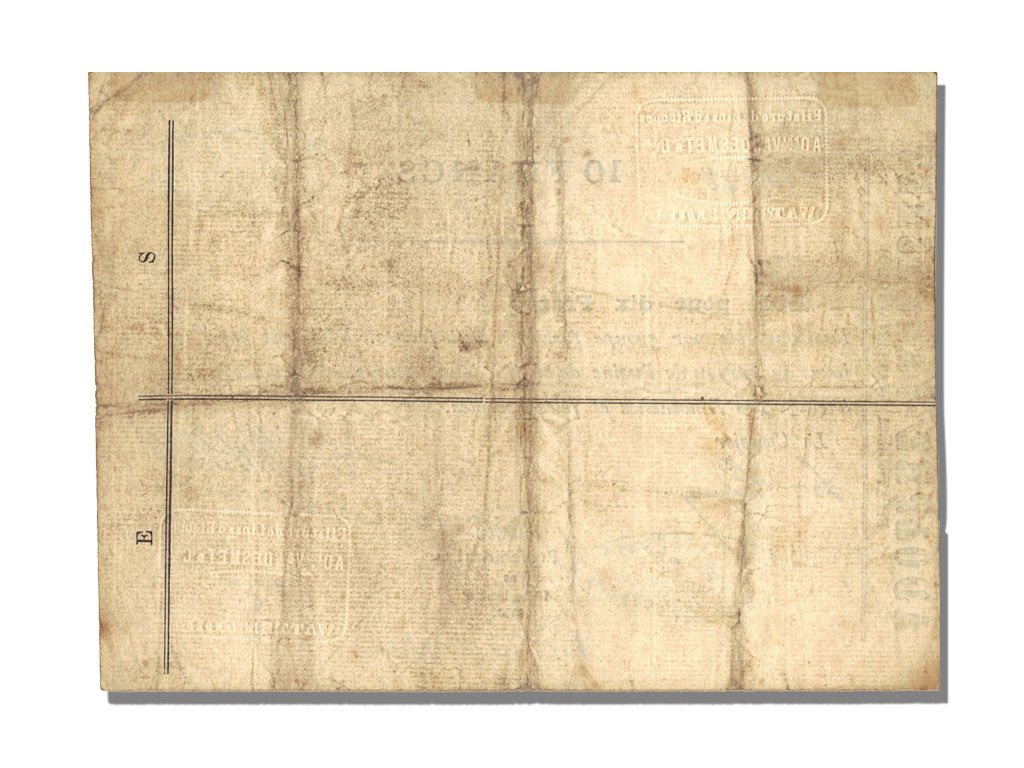 Banconote, BB+, 10 Francs, 1870, Francia