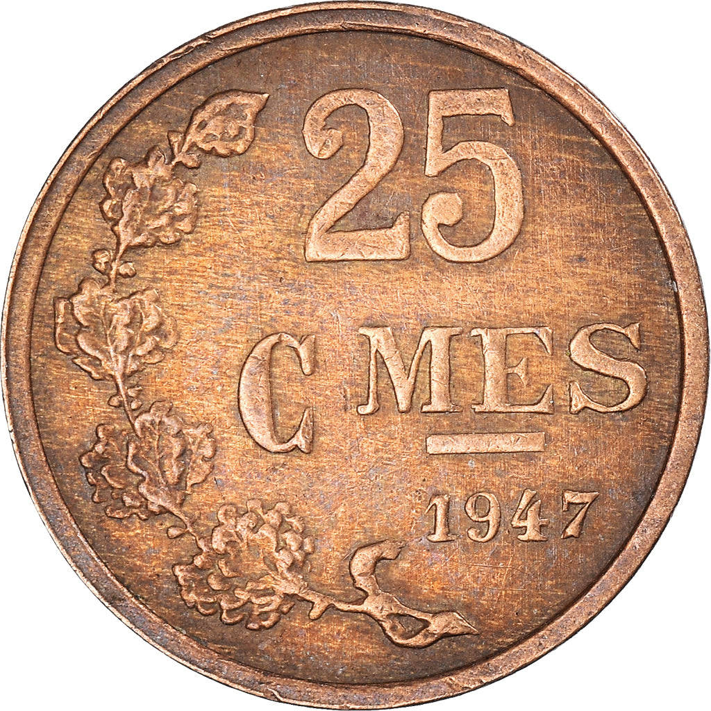 Moneda, Luxemburgo, 25 Centimes, 1947