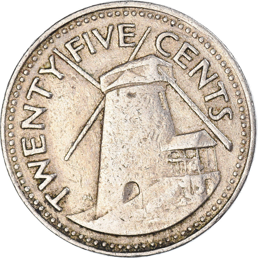 Coin, Barbados, 25 Cents, 1973