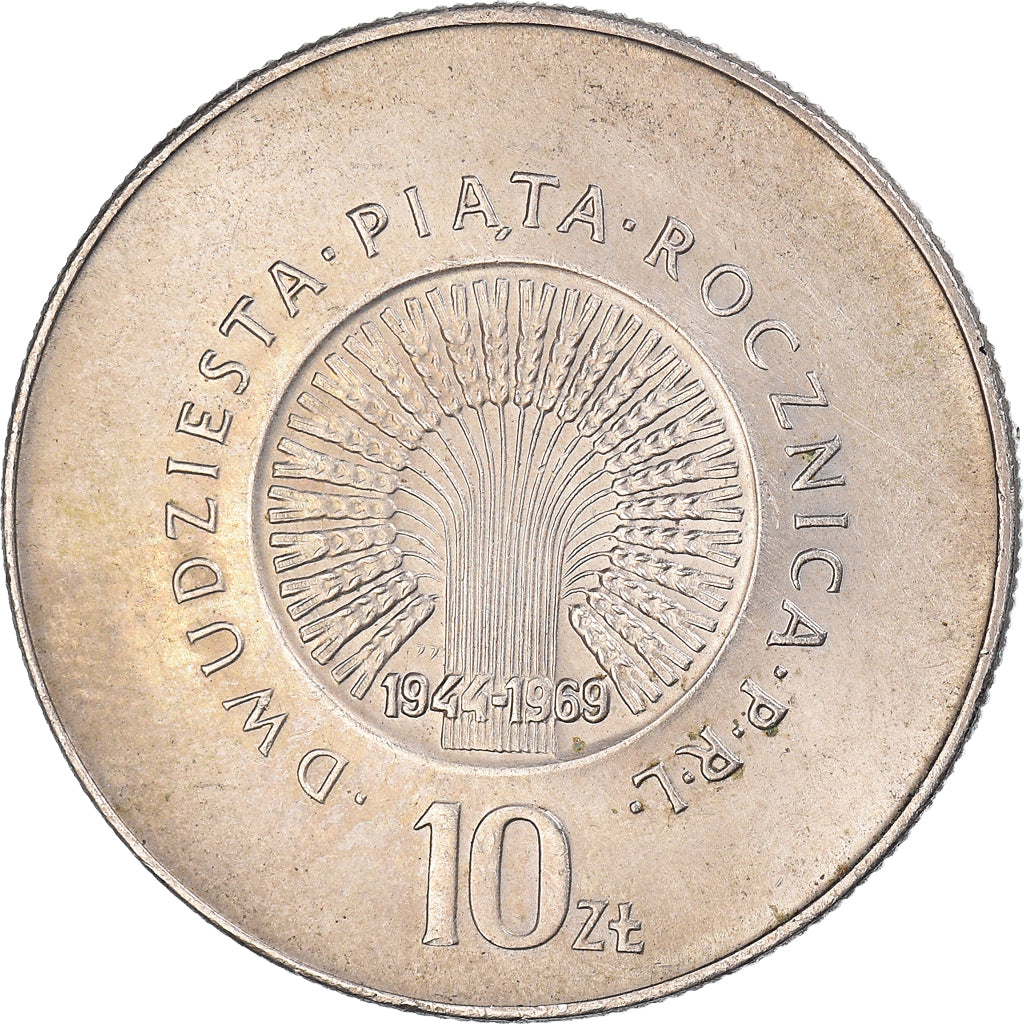 Moneta, Polska, 10 Zlotych, 1969