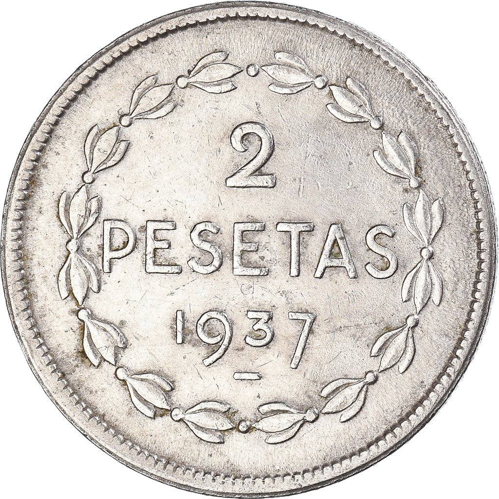 Coin, Spain, 2 Pesetas, 1937