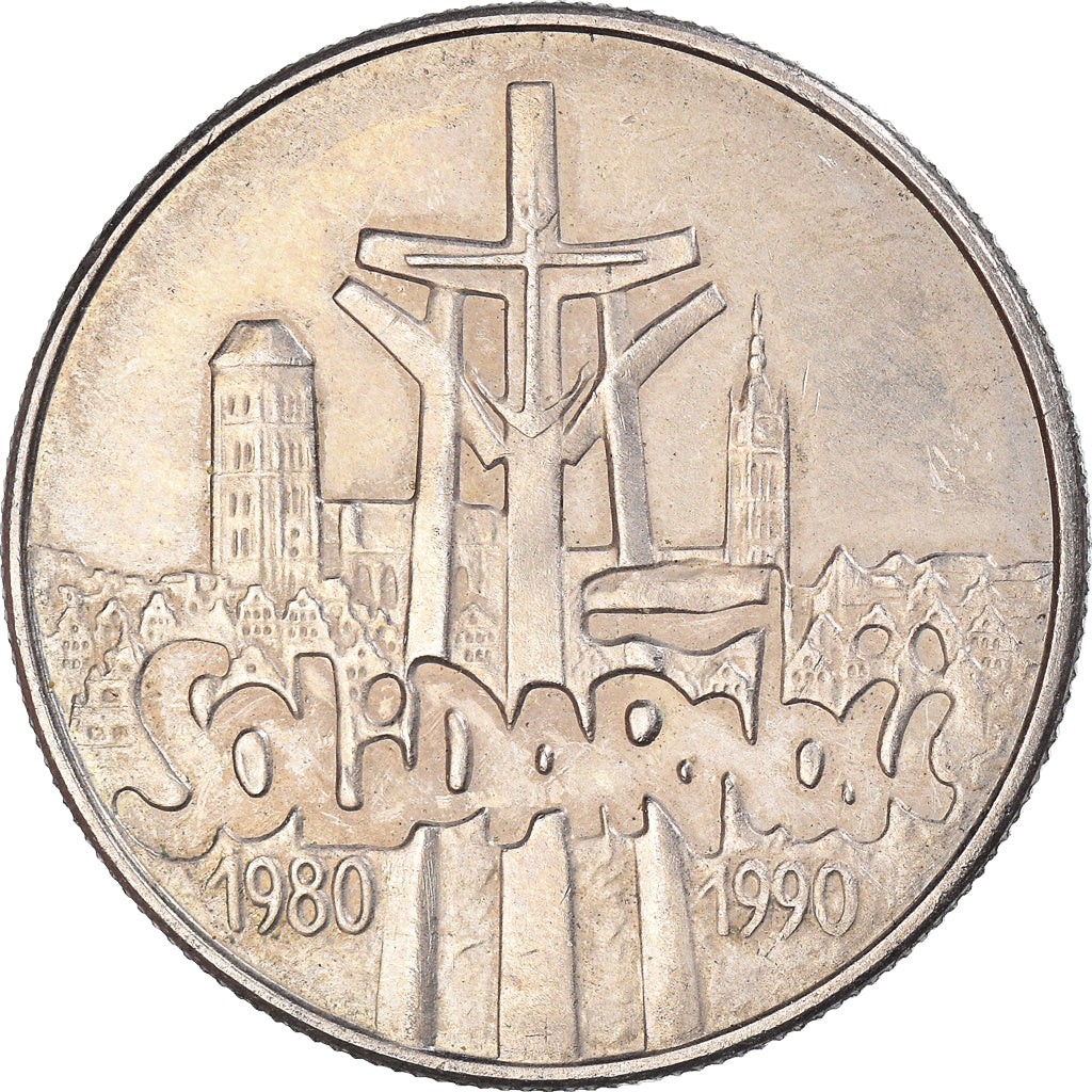 Moneda, Polonia, 10000 Zlotych, 1990