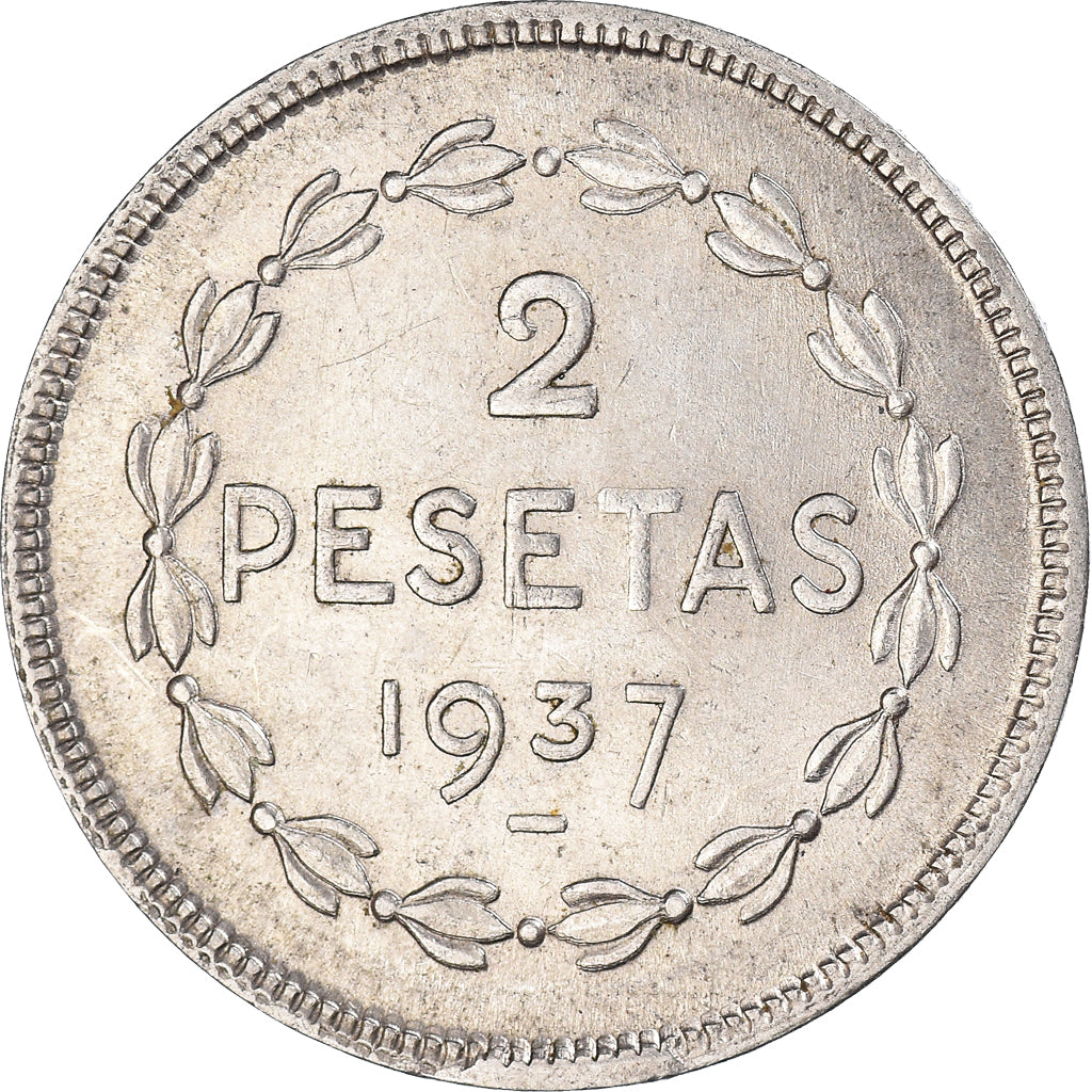 Munten, Spanje, 2 Pesetas, 1937