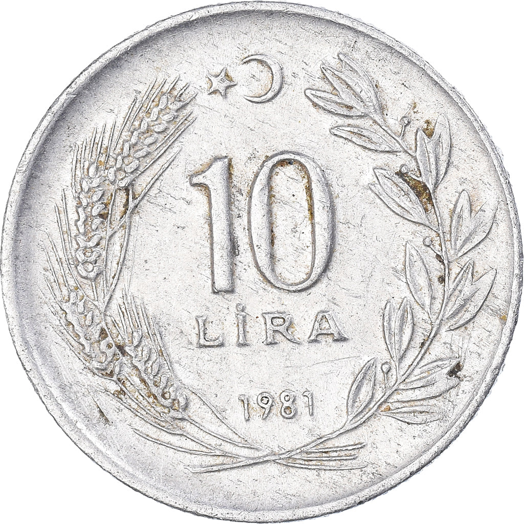 Munten, Turkije, 10 Lira, 1981