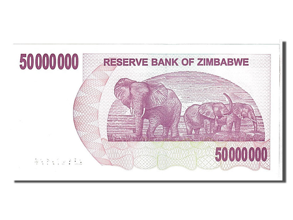 Geldschein, Simbabwe, 50 Million Dollars, 2008, KM:57, UNZ