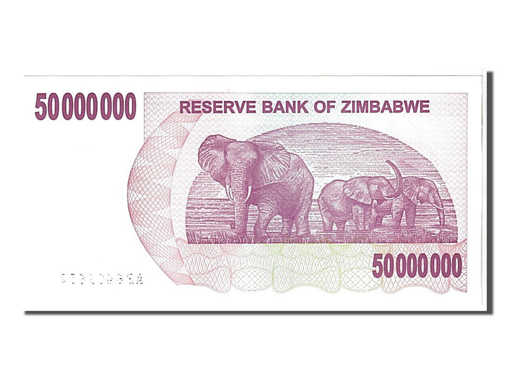 Banconote, Zimbabwe, 50 Million Dollars, 2008, KM:57, FDS