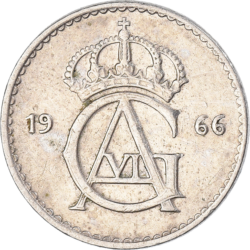 Moneda, Suecia, 25 Öre, 1966