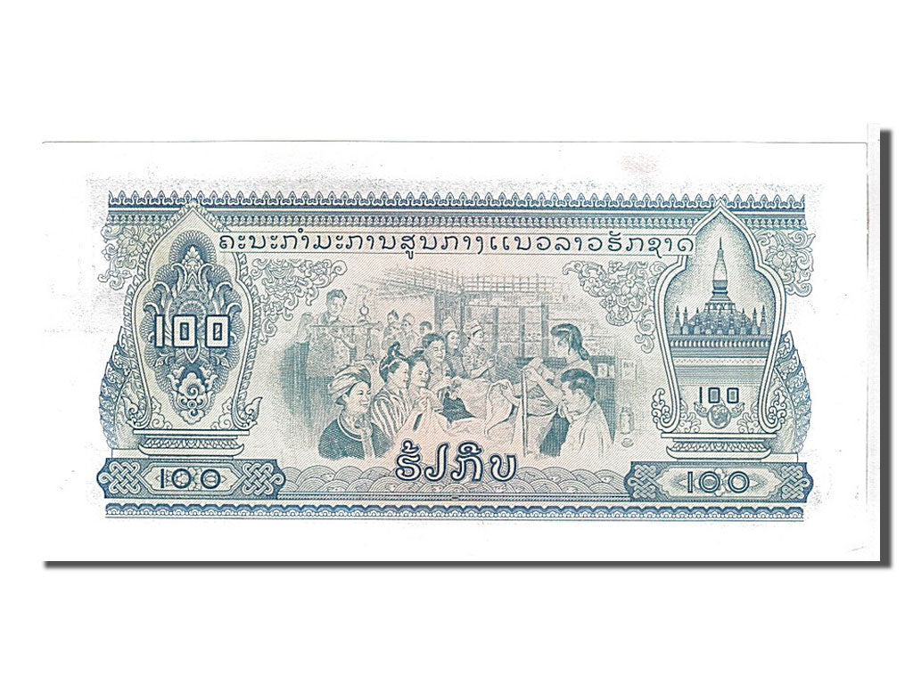 Biljet, Laos, 100 Kip, NIEUW