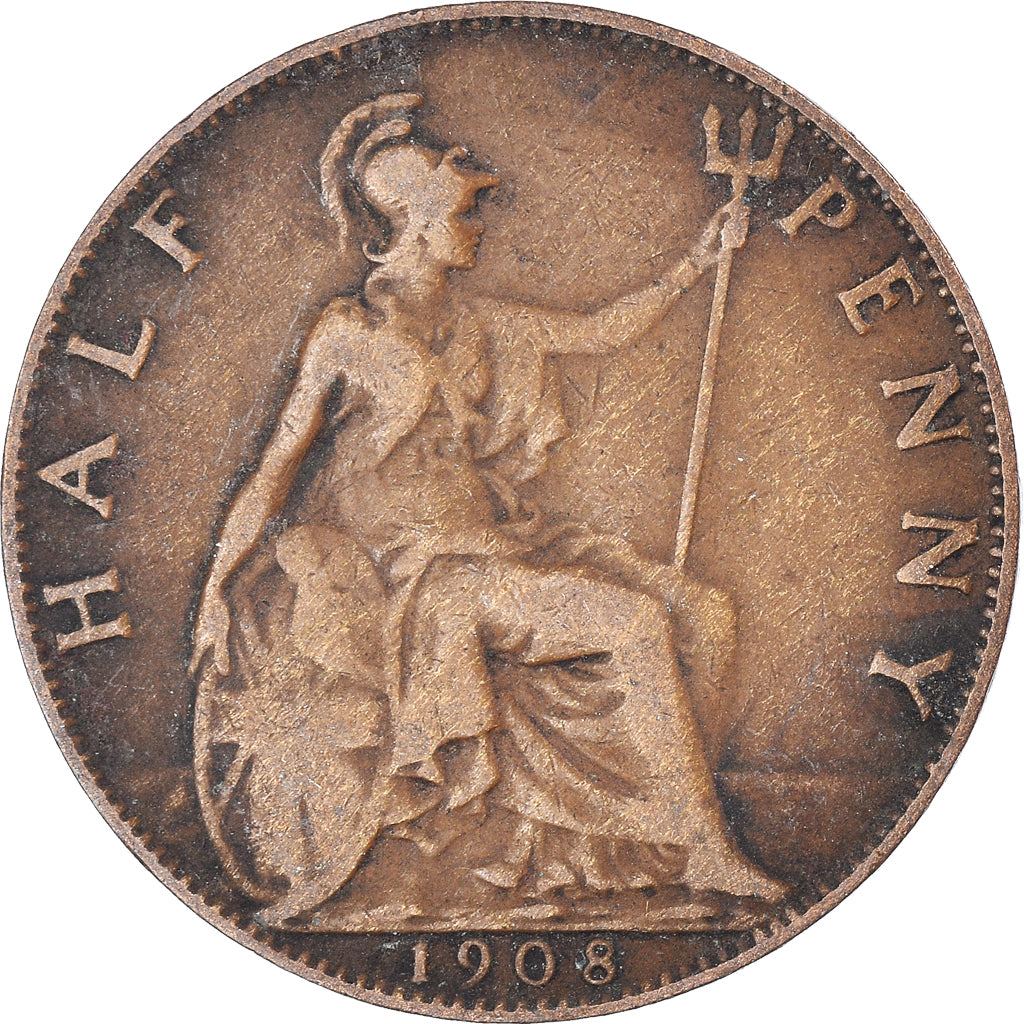 Munten, Groot Bretagne, 1/2 Penny, 1908