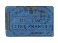 FRANCE, Beauvais, 5 Francs, 1870, 1870-10-08, EF(40-45), Jérémie #60.01.A