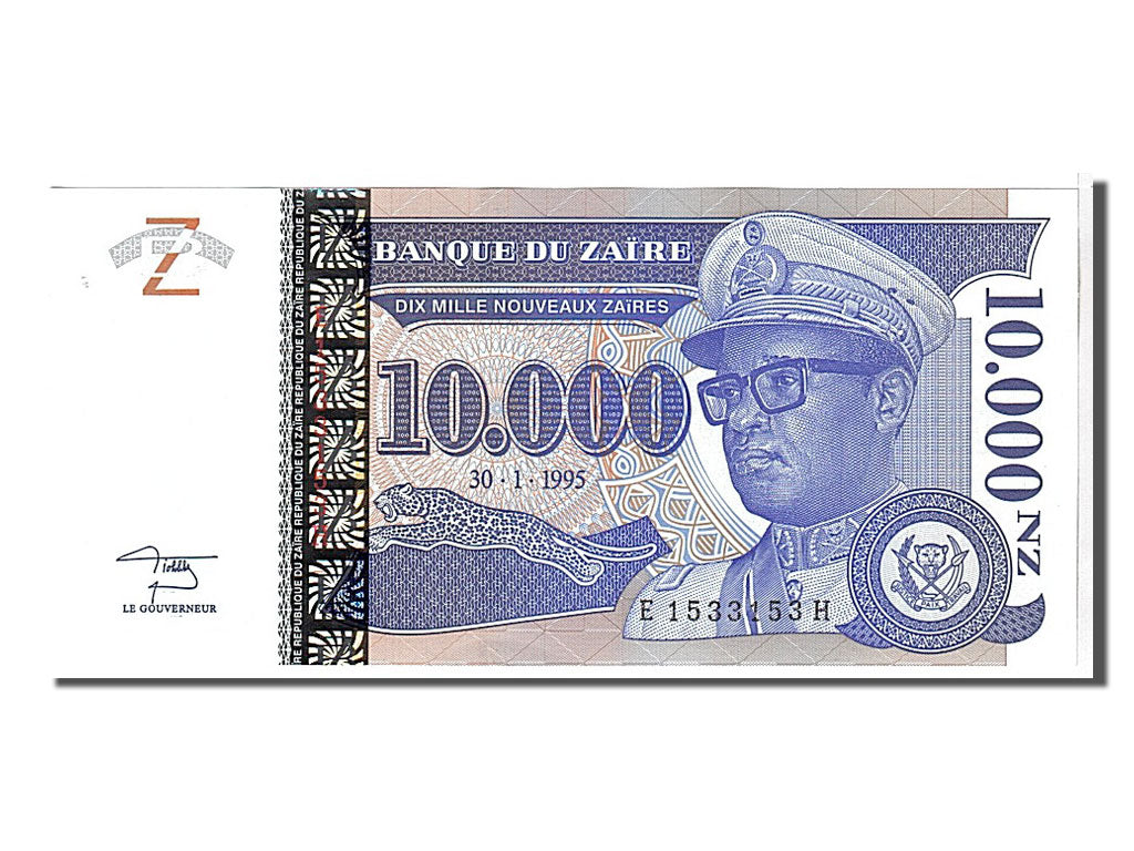 Billet, Zaïre, 10,000 Nouveaux Zaïres, 1995, KM:70a, NEUF
