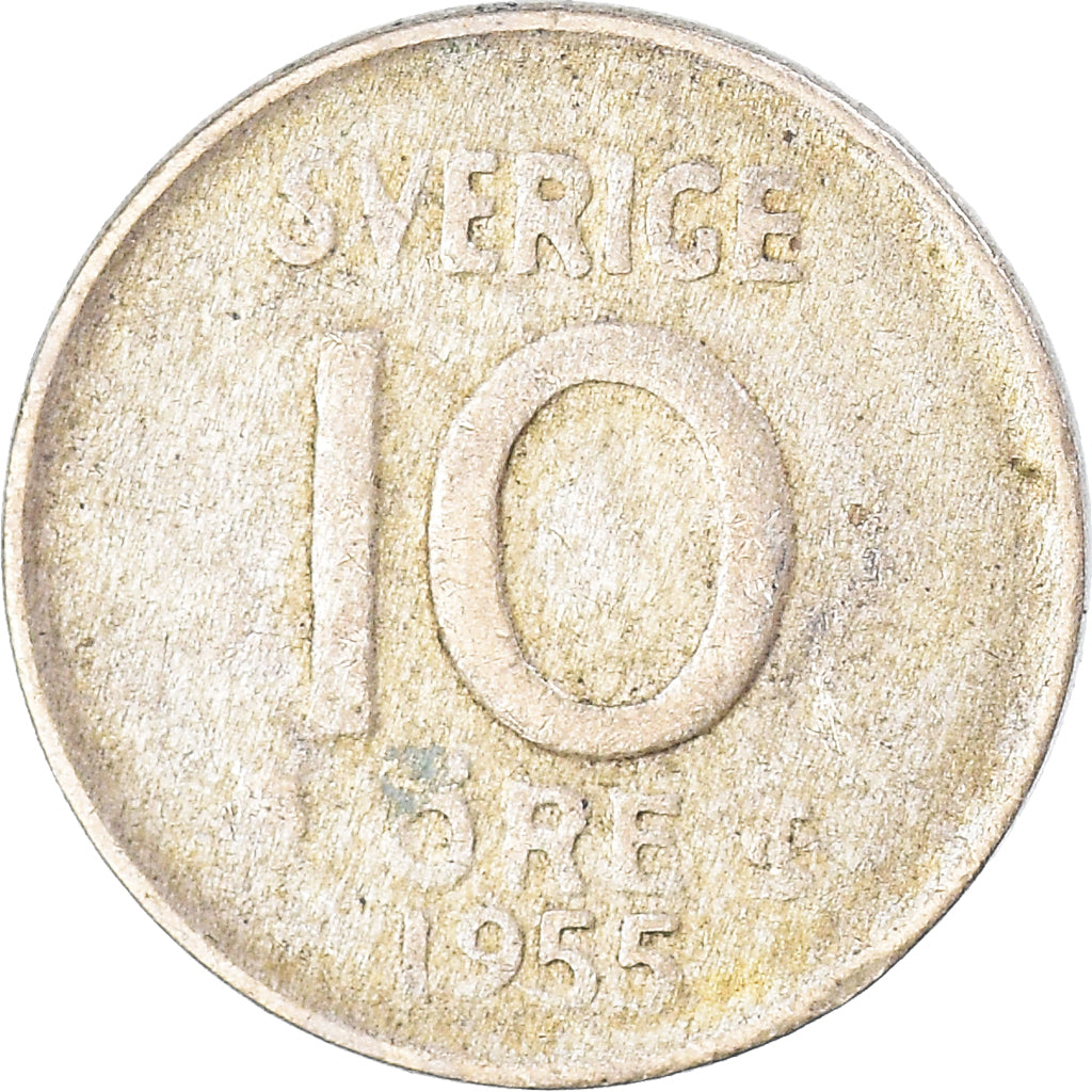 Moneta, Szwecja, 10 Öre, 1955
