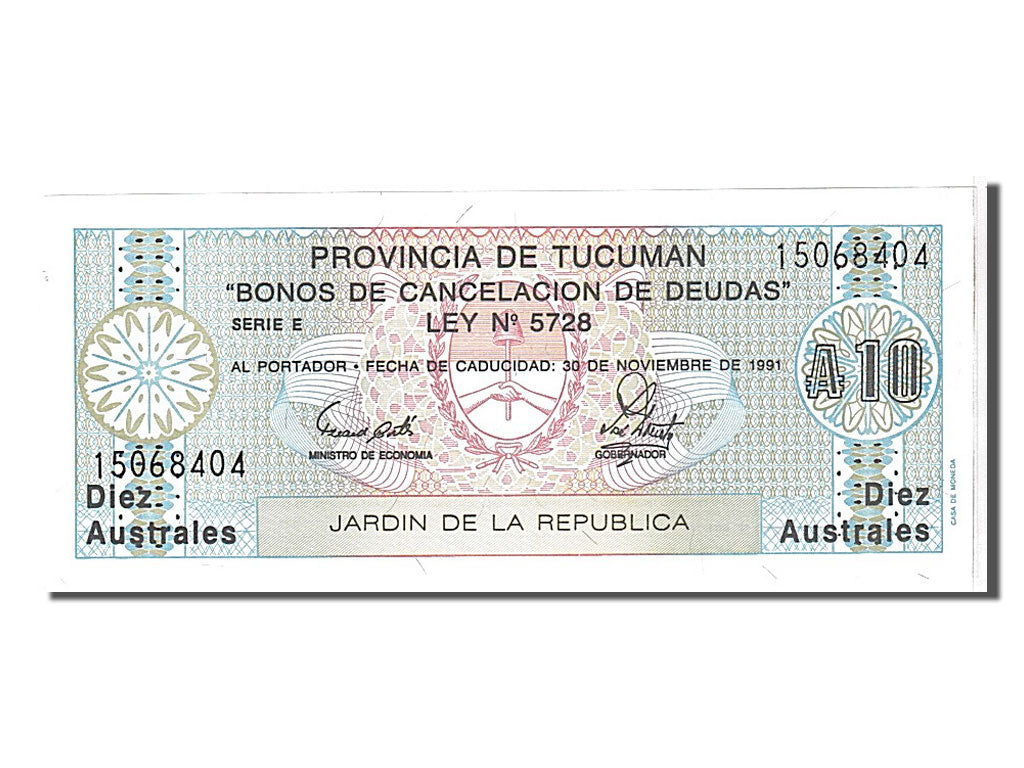 Banknote, Argentina, 1 Austral, 1991, KM:S2711b, UNC(65-70)
