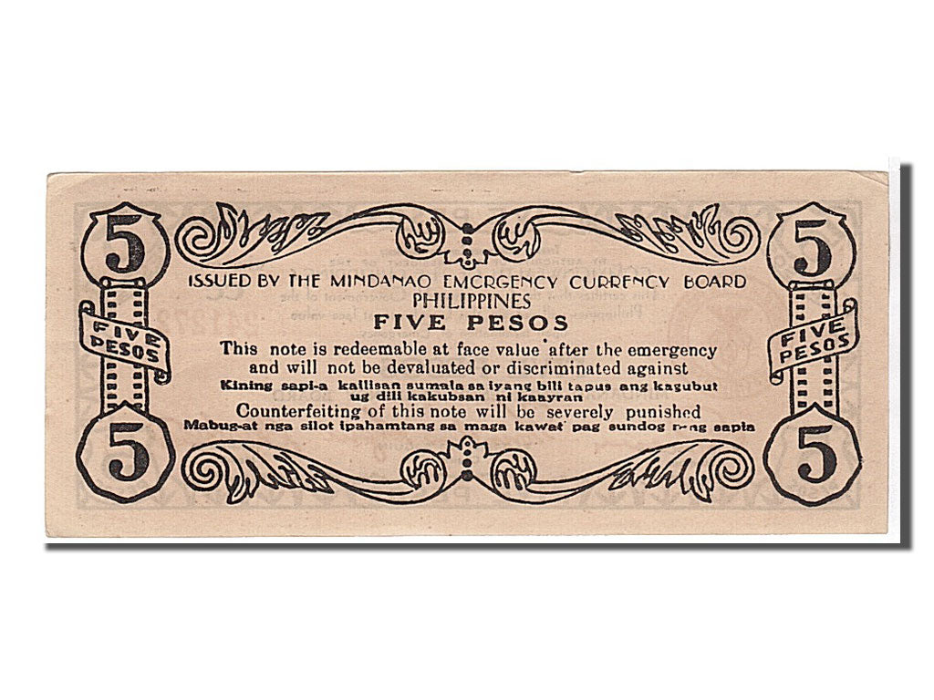 Biljet, Fillipijnen, 5 Pesos, 1944, SPL