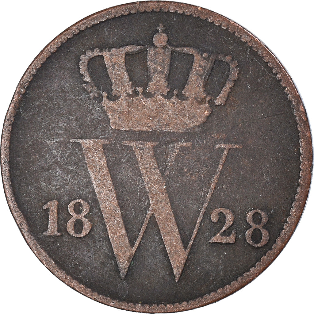 Moneda, Países Bajos, Cent, 1828