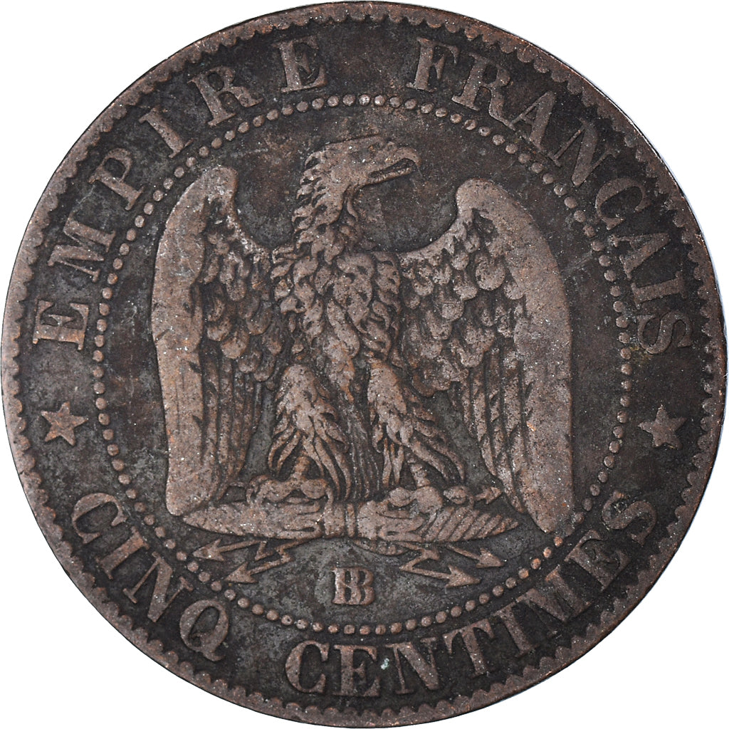 Moneda, Francia, 5 Centimes, 1855
